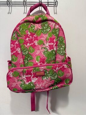 Lilly Pulitzer Pink & Green Floral Backpack